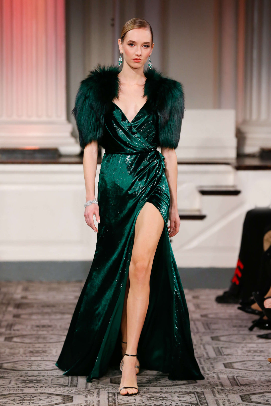 Draped Velvet Gown Dennis Basso Draped Velvet Gown Dennis Basso